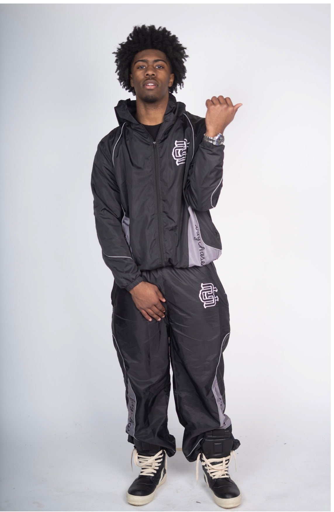 Bagchasin Windbreaker Set (BLACK)