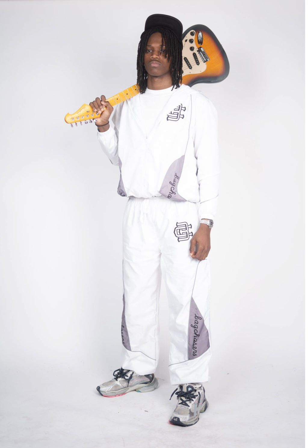 Bagchasin Windbreaker Set (WHITE)